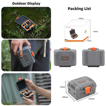 For DJI Osmo 360 Sunnylife Mini Travel Box Waterproof Carrying Box Shock-proof Hard Shell, For DJI Osmo 360