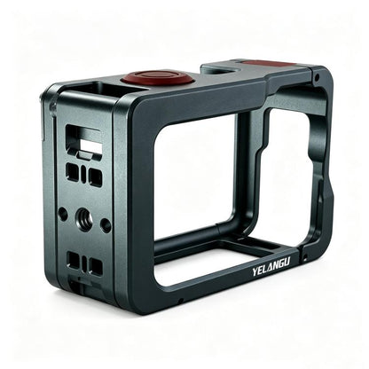 For DJI Osmo Action 6 YELANGU Metal Camera Cage with Dual-Opening, LWAC6-1