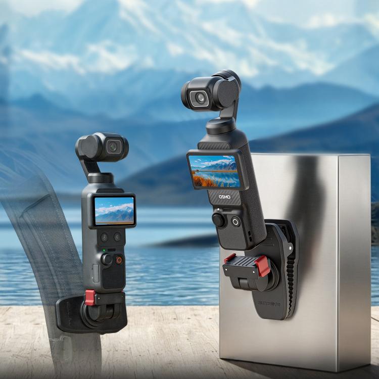 Pour DJI Osmo Pocket 4 / 3 Sunnylife Clip de Sac à Dos Réglable à Fixation Magnétique Rapide Pince de Caméra d'Action Support Vertical-Horizontal, Pour DJI Osmo Pocket 4 / 3 Support Vertical-Horizontal