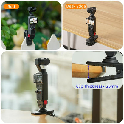 Pour DJI Osmo Pocket 4 / 3 Sunnylife Clip de Sac à Dos Réglable à Fixation Magnétique Rapide Pince de Caméra d'Action Support Vertical-Horizontal, Pour DJI Osmo Pocket 4 / 3 Support Vertical-Horizontal