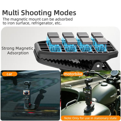 Pour DJI Osmo Pocket 4 / 3 Sunnylife Clip de Sac à Dos Réglable à Fixation Magnétique Rapide Pince de Caméra d'Action Support Vertical-Horizontal, Pour DJI Osmo Pocket 4 / 3 Support Vertical-Horizontal