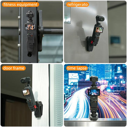 Pour DJI Osmo Pocket 4 / 3 Sunnylife Clip de Sac à Dos Réglable à Fixation Magnétique Rapide Pince de Caméra d'Action Support Vertical-Horizontal, Pour DJI Osmo Pocket 4 / 3 Support Vertical-Horizontal