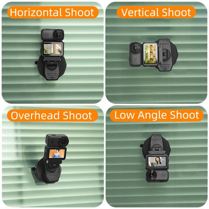 Sunnylife Magnetic Quick-Release Backpack Clip Adjustable Action Camera Clamp Vertical-Horizontal Mount for DJI Osmo Nano / Action 6, MJ-172 For DJI Osmo Nano / Action 6