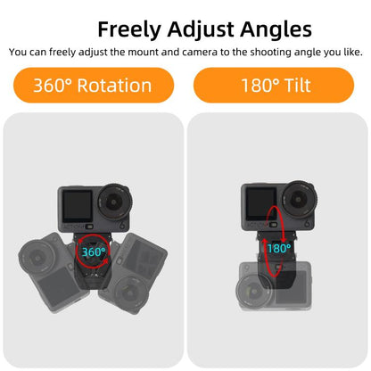 Sunnylife Magnetic Quick-Release Backpack Clip Adjustable Action Camera Clamp Vertical-Horizontal Mount for DJI Osmo Nano / Action 6, MJ-172 For DJI Osmo Nano / Action 6
