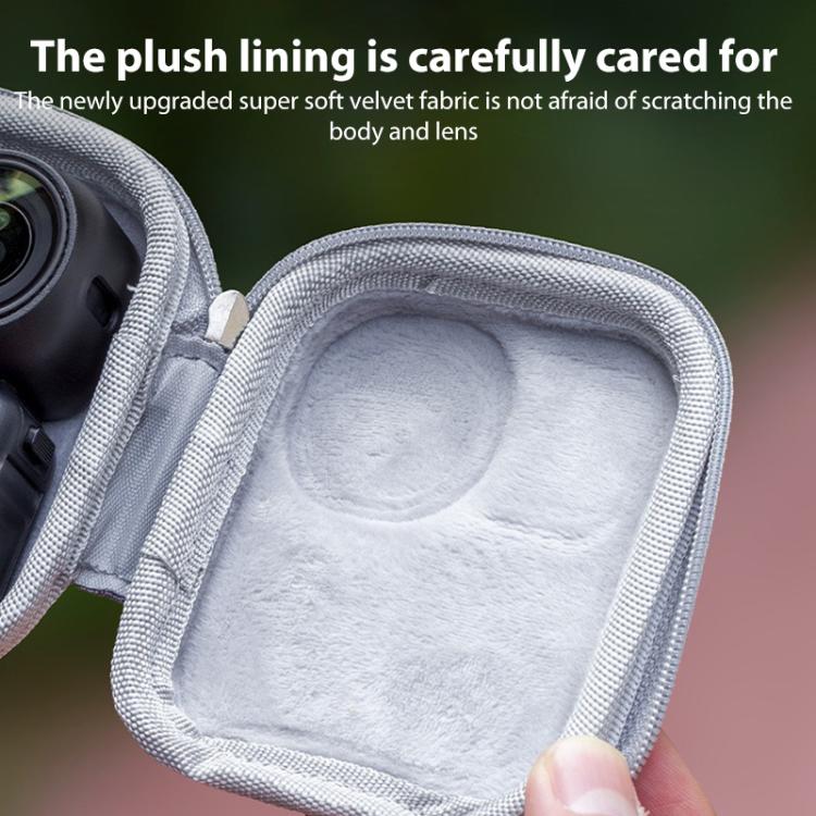 For DJI Osmo Nano Half-open Mini Body PU Storage Bag, For DJI Osmo Nano Black, For DJI Osmo Nano Grey