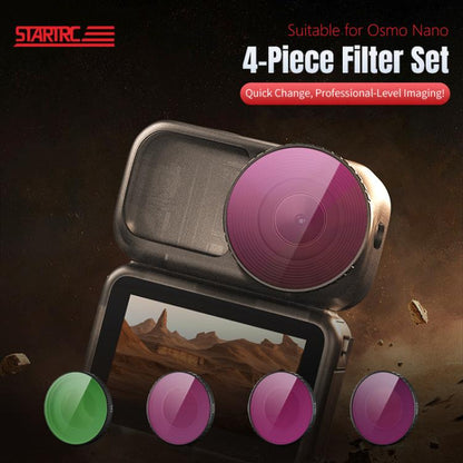 For DJI Osmo Nano STARTRC 4 in 1 ND8 ND16 ND32 CPL Camera Lens Filter, For DJI Osmo Nano