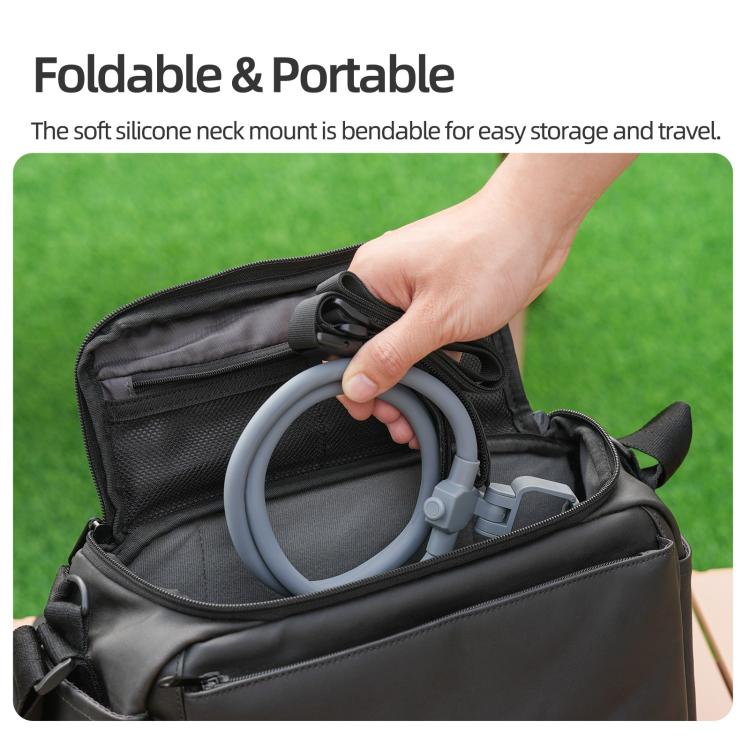 For DJI Osmo Pocket 4 / 3 Sunnylife Adjustable POV Neck Mount Hand Free Video Vlog Neck Selfie Holder with Body Strap