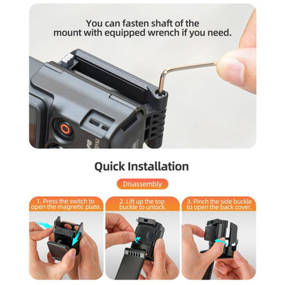 For DJI Osmo Pocket 4 / 3 Sunnylife Multifunctional Magnetic Mount Tabletop Base Bracket Angles Adjustable Stand, OP4-ZJ152
