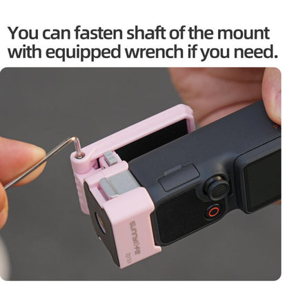 For DJI Osmo Pocket 4 / 3 Sunnylife Quick-Release Magnetic Mount Tabletop Base Plastic Bracket Angles Adjustable Stand, OP4-ZJ153