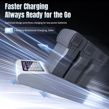 For DJI Mini 5 Pro / Mini 4 / Mini 3 Charging Butler Tri-Battery Charger Hub with Display Screen, For DJI Mini 5 Pro