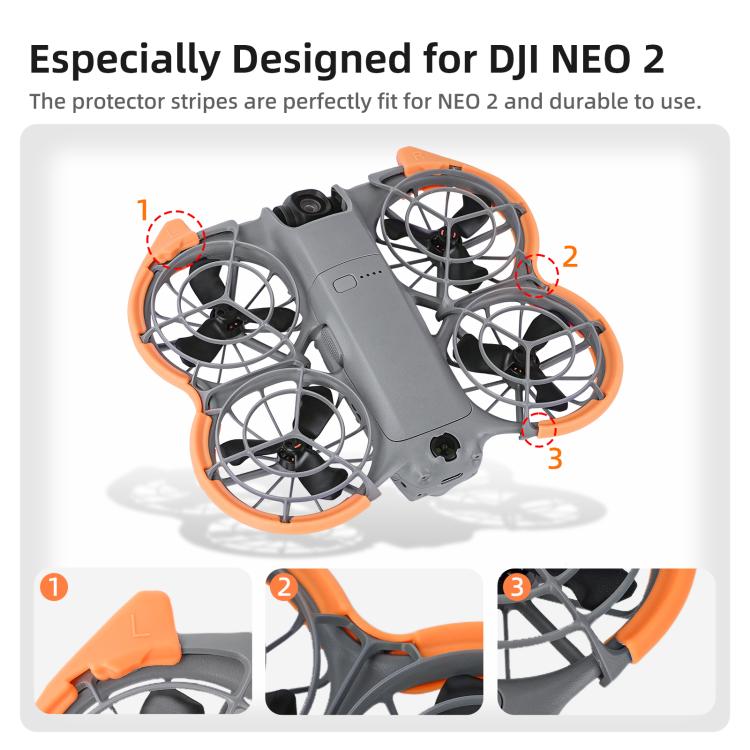 For DJI Neo 2 Sunnylife Colorful Propeller Guard Protector Prop Bumper Ring Anti-Collision Protective Cover