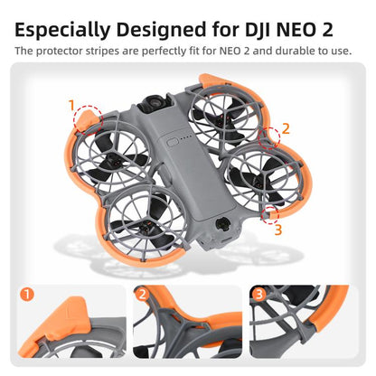 For DJI Neo 2 Sunnylife Colorful Propeller Guard Protector Prop Bumper Ring Anti-Collision Protective Cover
