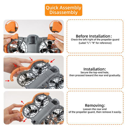 For DJI Neo 2 Sunnylife Colorful Propeller Guard Protector Prop Bumper Ring Anti-Collision Protective Cover