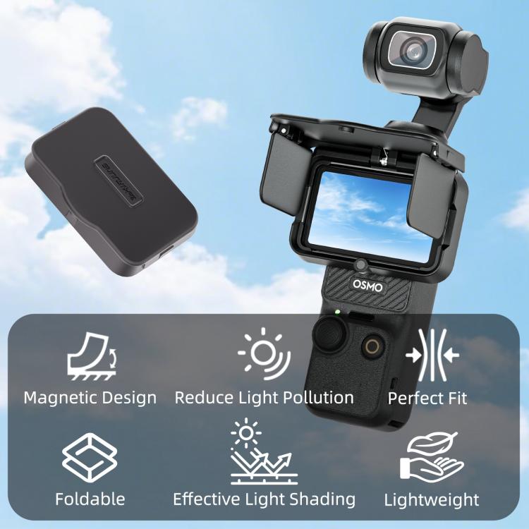 Sunnylife Screen Sun Hood Guard Screen Monitor Cover Protector For DJI Osmo Pocket 4P / 4 / 3