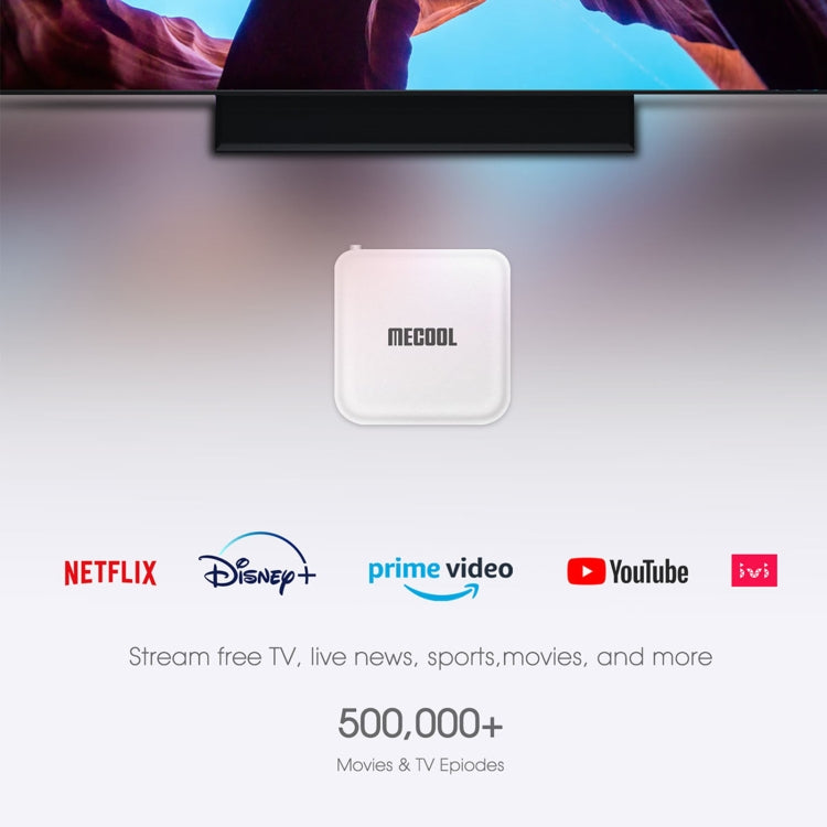 MECOOL KM2 4K Smart TV BOX Android 10.0 Media Player with Remote Control, Amlogic S905X2 Quad Core ARM Cortex A55, RAM: 2GB, ROM: 8GB, Support Bluetooth, HDMI, TF Card, US Plug, KM2
