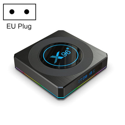 X96 X4 8K Smart TV BOX Android 11.0 Media Player with Remote Control, Amlogic S905X4 Quad Core ARM Cortex A55, RAM: 4GB, ROM: 32GB, Support 100M, Dual Band WiFi, Bluetooth, EU Plug, 4GB+32GB