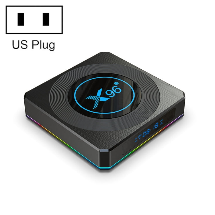 X96 X4 8K Smart TV BOX Android 11.0 Media Player with Remote Control, Amlogic S905X4 Quad Core ARM Cortex A55, RAM: 4GB, ROM: 32GB, Support 100M, Dual Band WiFi, Bluetooth, EU Plug, 4GB+32GB