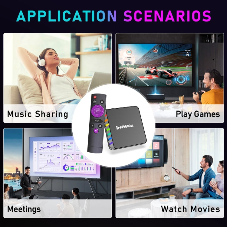 H96 Max W2 4K Ultra HD Android 11.0 Smart TV Box with Remote Control, Amlogic S905W2 Quad-Core, 4GB+64GB