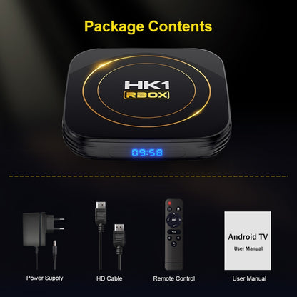 HK1 RBOX-H8S 4K Ultra HD Android 12.0 Smart TV Box with Remote Control, Allwinner H618 Quad-Core, 2GB+16GB