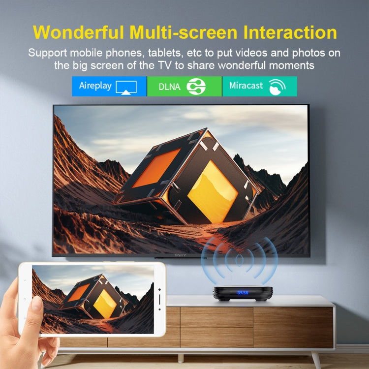 HK1 RBOX-H8S 4K Ultra HD Android 12.0 Smart TV Box with Remote Control, Allwinner H618 Quad-Core, 2GB+16GB, 2GB+16GB