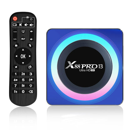 Acrylic X88 Pro 13 8K Ultra HD Android 13.0 Smart TV Box with Remote Control, RK3528 Quad-Core, 2GB+16GB, 2GB+16GB