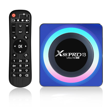 Acrylic X88 Pro 13 8K Ultra HD Android 13.0 Smart TV Box with Remote Control, RK3528 Quad-Core, 2GB+16GB