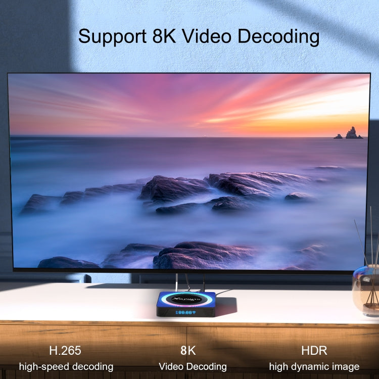 Acrylic X88 Pro 13 8K Ultra HD Android 13.0 Smart TV Box with Remote Control, RK3528 Quad-Core, 2GB+16GB, 2GB+16GB