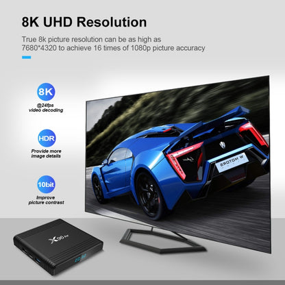 X96 Air 8K Smart TV BOX Android 9.0 Media Player with Remote Control, Quad-core Amlogic S905X3, RAM: 4GB, ROM: 32GB, Dual Band WiFi, Bluetooth, AU Plug
