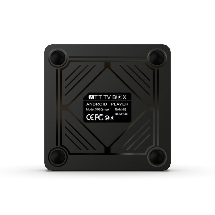 TANIX X96Q Max 4K Smart TV BOX Android 10 Media Player with Remote Control, Quad Core Allwinner H616, RAM: 4GB, ROM: 64GB, 2.4GHz/5GHz WiFi, EU Plug