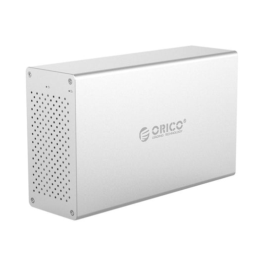 ORICO Honeycomb Series WS200RC3 SATA 3.5 inch 20TB USB 3.1 USB-C / Type-C Dual Bays Aluminum Alloy HDD / SSD Enclosure with Raid, SATA 3.5 inch 20TB USB 3.1 USB-C / Type-C Dual Bays with Raid
