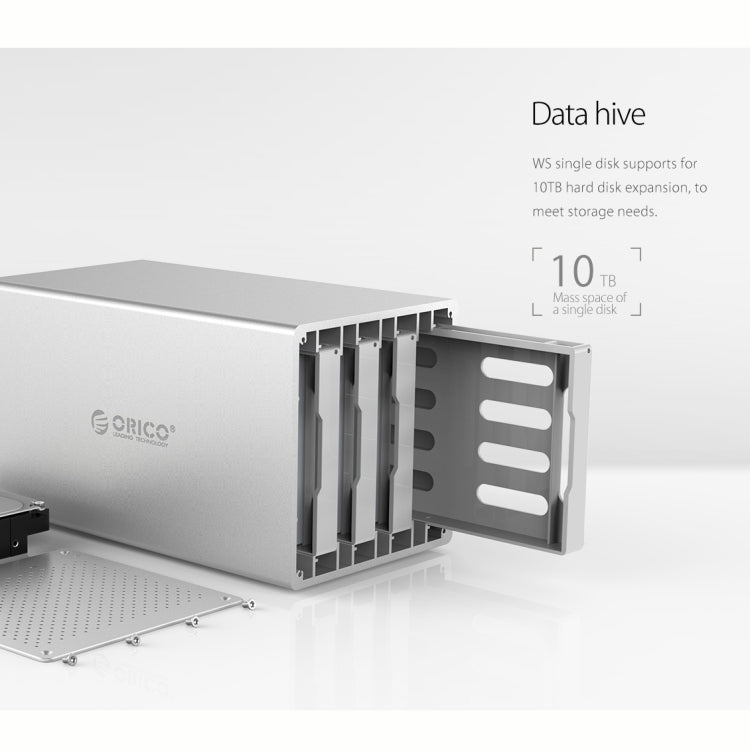 ORICO Honeycomb Series WS200RC3 SATA 3.5 inch 20TB USB 3.1 USB-C / Type-C Dual Bays Aluminum Alloy HDD / SSD Enclosure with Raid, SATA 3.5 inch 20TB USB 3.1 USB-C / Type-C Dual Bays with Raid