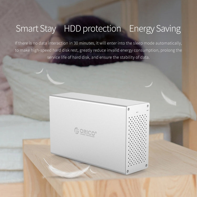 ORICO Honeycomb Series WS400C3 SATA 3.5 inch 40TB USB-C / Type-C 4 Bays Aluminum Alloy HDD / SSD Enclosure, USB-C / Type-C 4 Bays