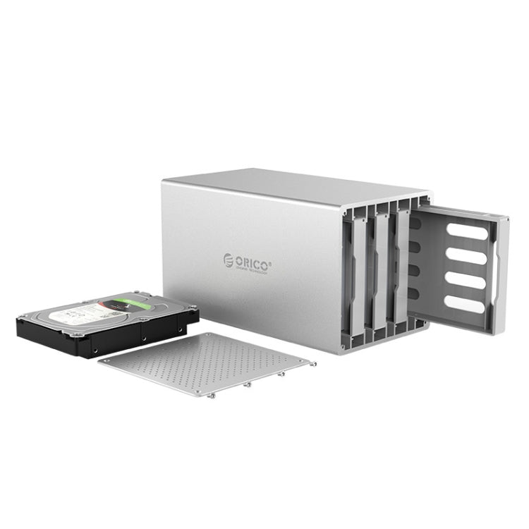 ORICO Honeycomb Series WS400RC3 SATA 3.5 inch 40TB USB-C / Type-C 4 Bays Aluminum Alloy HDD / SSD Enclosure with Raid, USB-C / Type-C 4 Bays with Raid