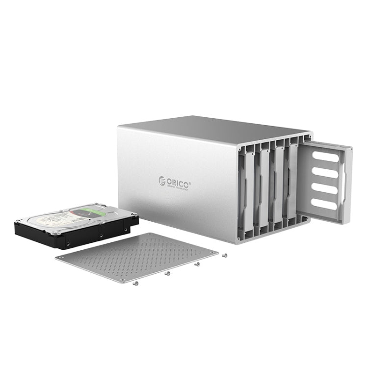ORICO Honeycomb Series WS500RC3 SATA 3.5 inch 50TB USB-C / Type-C 5 Bays Aluminum Alloy HDD / SSD Enclosure with Raid, USB-C / Type-C 5 Bays with Raid