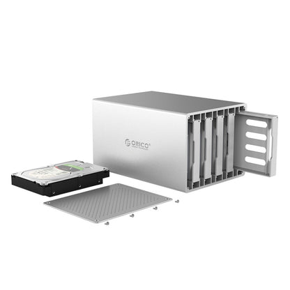 ORICO Honeycomb Series WS500RU3 SATA 3.5 inch 50TB USB 3.0 5 Bays Aluminum Alloy HDD / SSD Enclosure with Raid, USB 3.0 5 Bays with Raid