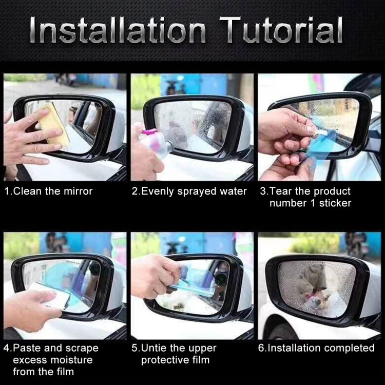 Car PET Rearview Mirror Protective Window Clear Anti-fog Waterproof Rain Shield Film, For Buick Excelle 2010-2014, For Buick Excelle 2015-2018, For Buick Lacrosse 2008-2012, For Buick Lacrosse 2013-2016, For Buick Lacrosse 2017-2018                    ...