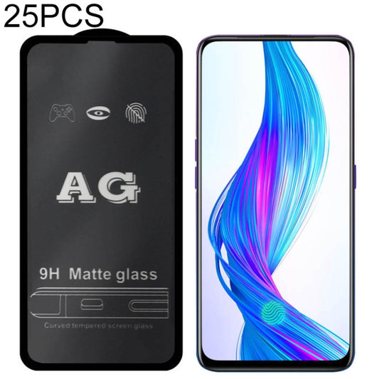 25 PCS AG Matte Frosted Full Cover Tempered Glass, For OPPO R17 Pro, For OPPO R15, For OPPO A7, For OPPO F7, For OPPO A83, For OPPO R11, For OPPO R11s, For OPPO Reno, For OPPO A1k, For OPPO Realme 3 Pro, For OPPO Realme X, For OPPO Realme X Lite
