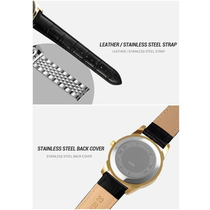 SKMEI 9058 Montre-bracelet à quartz multifonctionnelle étanche à coque argentée, EDA00092301A, EDA00092301B, EDA00092301C, EDA00092301D, EDA00092301E, EDA00092301F