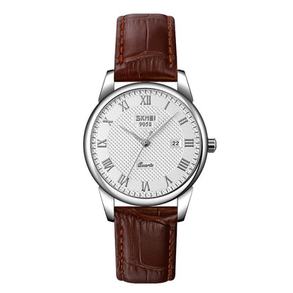 SKMEI 9058 Montre-bracelet à quartz multifonctionnelle étanche à coque argentée, EDA00092301A, EDA00092301B, EDA00092301C, EDA00092301D, EDA00092301E, EDA00092301F