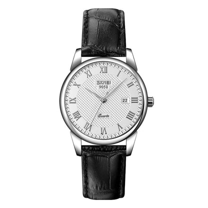 SKMEI 9058 Montre-bracelet à quartz multifonctionnelle étanche à coque argentée, EDA00092301A, EDA00092301B, EDA00092301C, EDA00092301D, EDA00092301E, EDA00092301F