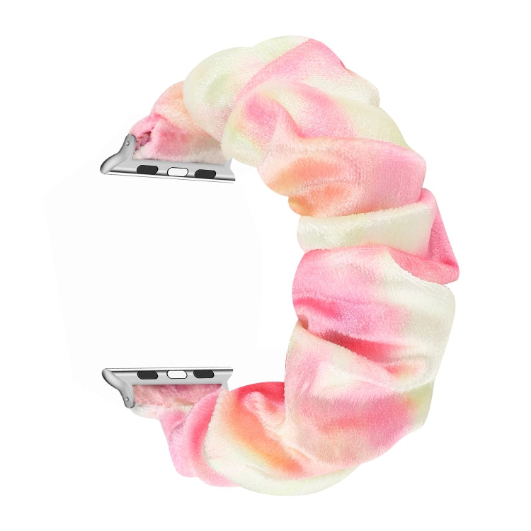 Flannel Hair Ring Replacement Strap Watchband, For Apple Watch Ultra 49mm / Series 8&7 45mm / SE 2&6&SE&5&4 44mm / 3&2&1 42mm, For Apple Watch Series 7 45mm / 6 & SE & 5 & 4 44mm / 3 & 2 & 1 42mm                                                         ...