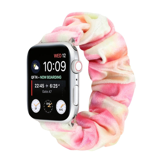 Flannel Hair Ring Replacement Strap Watchband, For Apple Watch Ultra 49mm / Series 8&7 45mm / SE 2&6&SE&5&4 44mm / 3&2&1 42mm, For Apple Watch Series 7 45mm / 6 & SE & 5 & 4 44mm / 3 & 2 & 1 42mm���������������������������������������������������������...