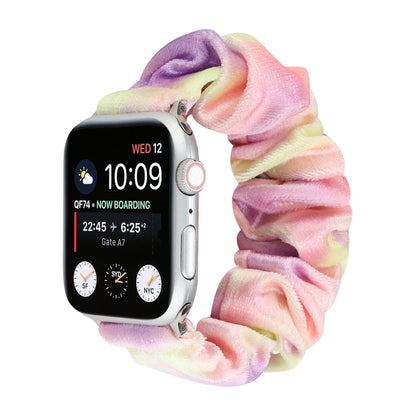 Flannel Hair Ring Replacement Strap Watchband, For Apple Watch Ultra 49mm / Series 8&7 45mm / SE 2&6&SE&5&4 44mm / 3&2&1 42mm, For Apple Watch Series 7 45mm / 6 & SE & 5 & 4 44mm / 3 & 2 & 1 42mm���������������������������������������������������������...