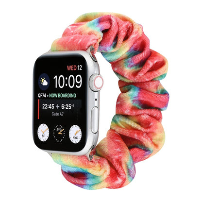 Flannel Hair Ring Replacement Strap Watchband, For Apple Watch Ultra 49mm / Series 8&7 45mm / SE 2&6&SE&5&4 44mm / 3&2&1 42mm, For Apple Watch Series 7 45mm / 6 & SE & 5 & 4 44mm / 3 & 2 & 1 42mm���������������������������������������������������������...
