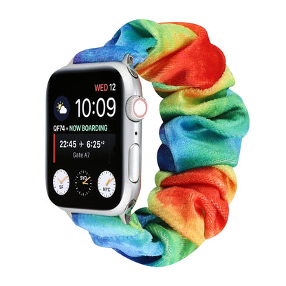 Flannel Hair Ring Replacement Strap Watchband, For Apple Watch Ultra 49mm / Series 8&7 45mm / SE 2&6&SE&5&4 44mm / 3&2&1 42mm, For Apple Watch Series 7 45mm / 6 & SE & 5 & 4 44mm / 3 & 2 & 1 42mm���������������������������������������������������������...