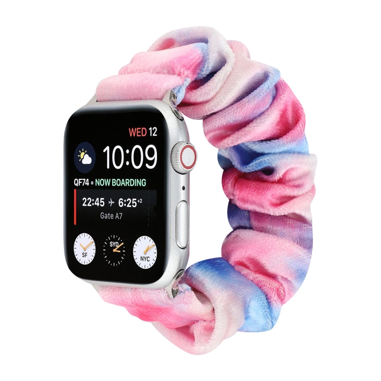 Flannel Hair Ring Replacement Strap Watchband, For Apple Watch Ultra 49mm / Series 8&7 45mm / SE 2&6&SE&5&4 44mm / 3&2&1 42mm, For Apple Watch Series 7 45mm / 6 & SE & 5 & 4 44mm / 3 & 2 & 1 42mm���������������������������������������������������������...