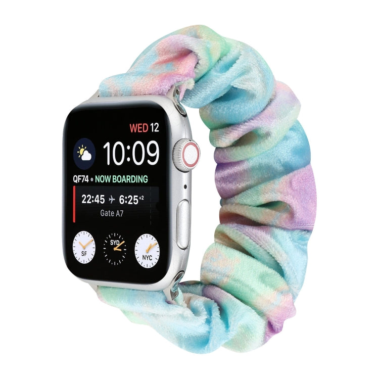 Flannel Hair Ring Replacement Strap Watchband, For Apple Watch Ultra 49mm / Series 8&7 45mm / SE 2&6&SE&5&4 44mm / 3&2&1 42mm, For Apple Watch Series 7 45mm / 6 & SE & 5 & 4 44mm / 3 & 2 & 1 42mm���������������������������������������������������������...