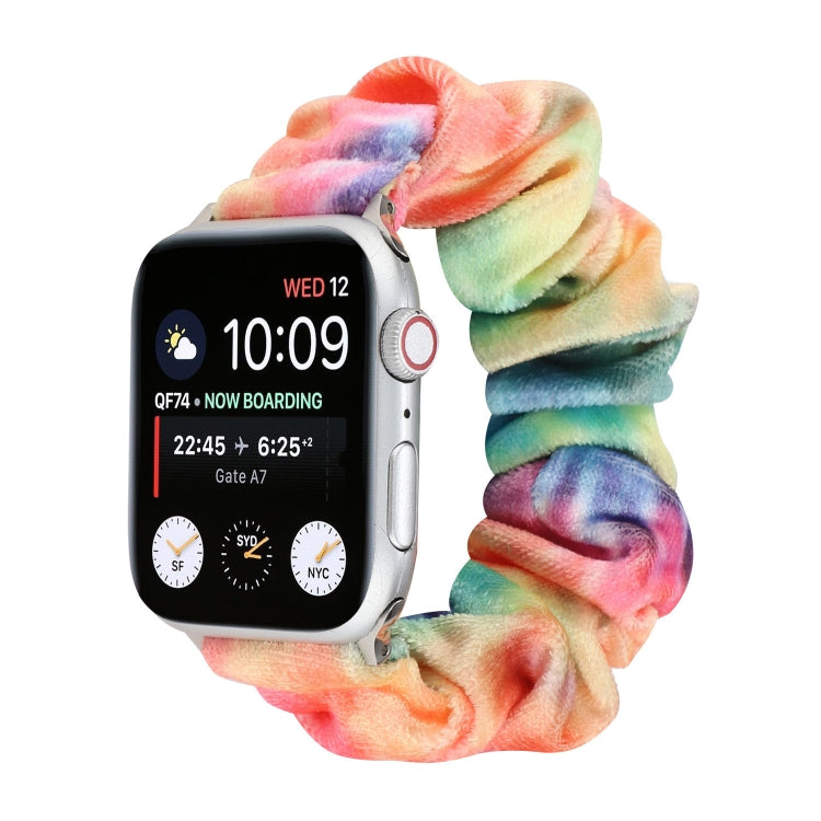 Flannel Hair Ring Replacement Strap Watchband, For Apple Watch Ultra 49mm / Series 8&7 45mm / SE 2&6&SE&5&4 44mm / 3&2&1 42mm, For Apple Watch Series 7 45mm / 6 & SE & 5 & 4 44mm / 3 & 2 & 1 42mm���������������������������������������������������������...