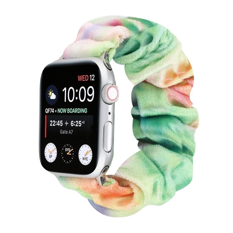 Flannel Hair Ring Replacement Strap Watchband, For Apple Watch Ultra 49mm / Series 8&7 45mm / SE 2&6&SE&5&4 44mm / 3&2&1 42mm, For Apple Watch Series 7 45mm / 6 & SE & 5 & 4 44mm / 3 & 2 & 1 42mm���������������������������������������������������������...