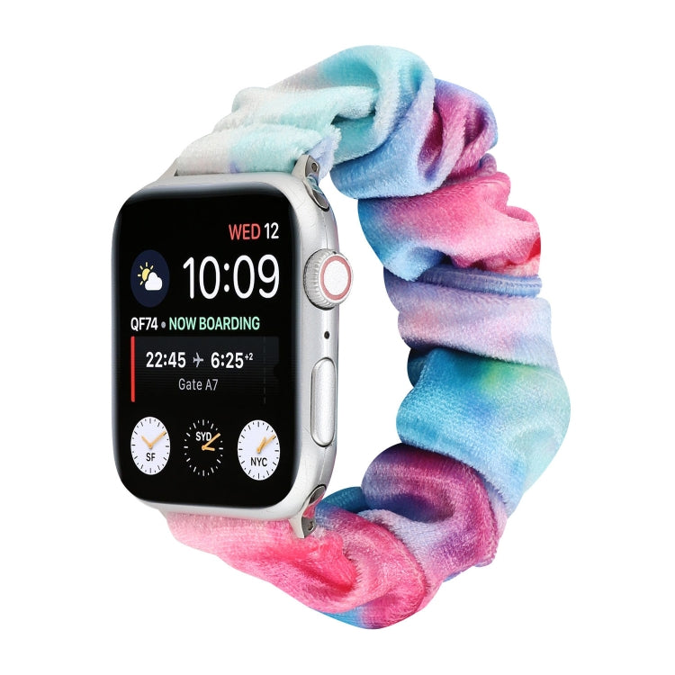 Flannel Hair Ring Replacement Strap Watchband, For Apple Watch Ultra 49mm / Series 8&7 45mm / SE 2&6&SE&5&4 44mm / 3&2&1 42mm, For Apple Watch Series 7 45mm / 6 & SE & 5 & 4 44mm / 3 & 2 & 1 42mm���������������������������������������������������������...